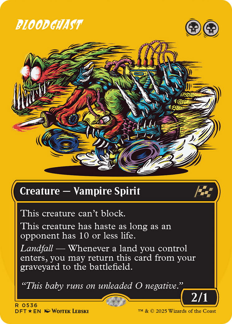 Card Single : Bloodghast (Borderless) (First-Place Foil) [Aetherdrift] IN-STORE PURCHASE ONLY